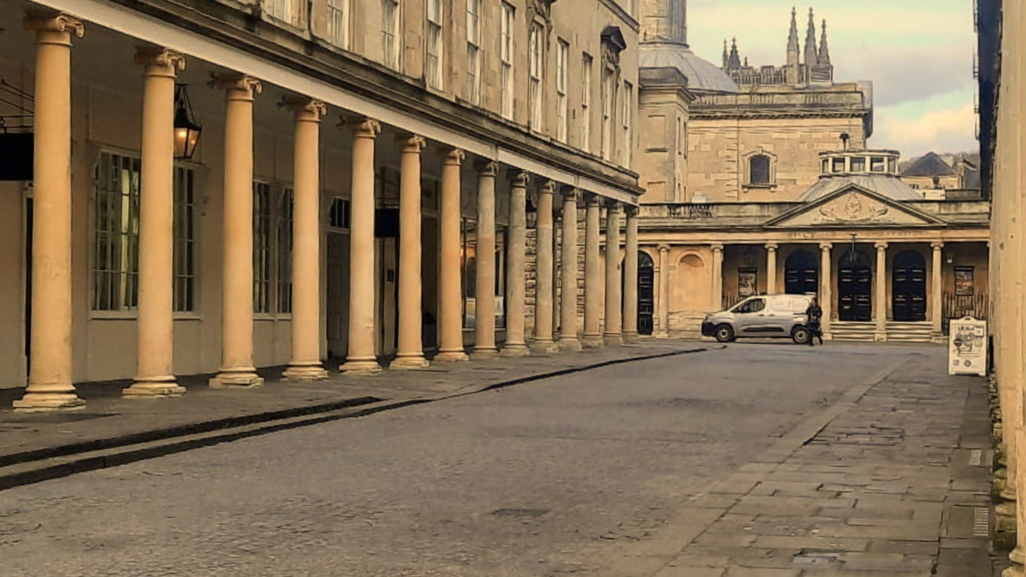 Elegant colonnade in the heart of Bath