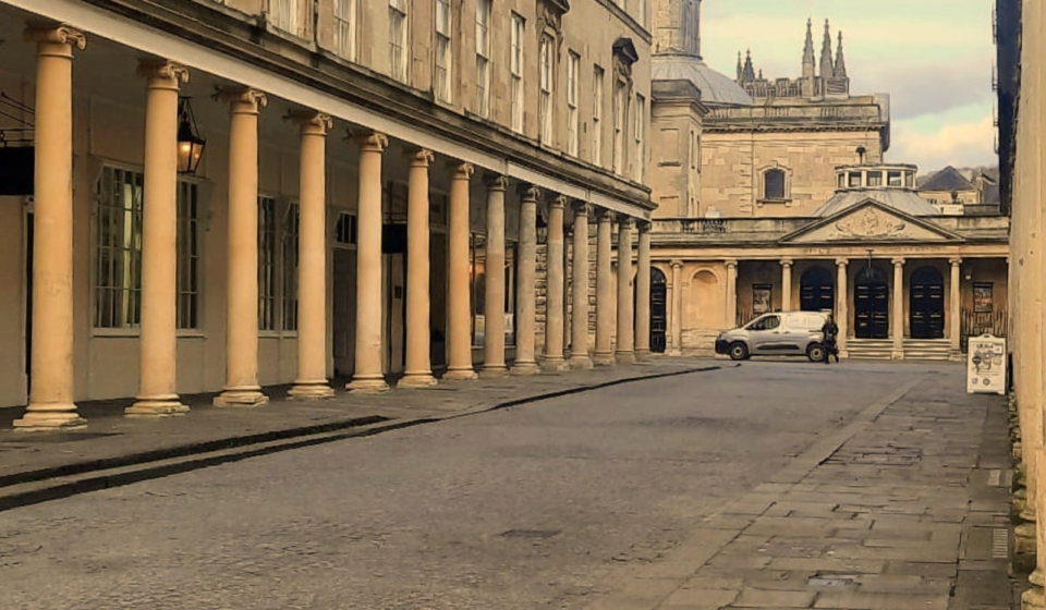 Elegant colonnade in the heart of Bath